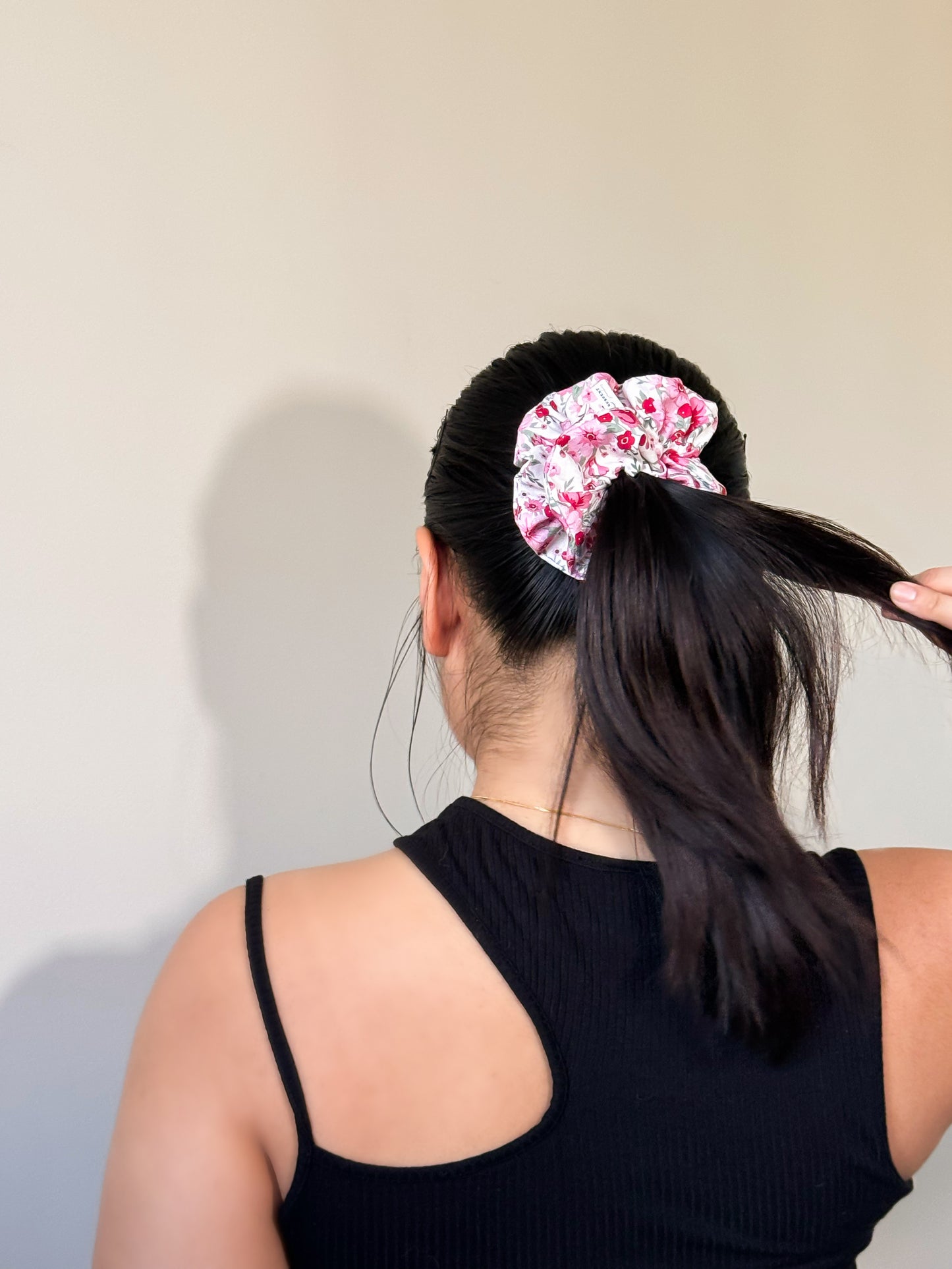 Floral Blush Scrunchie