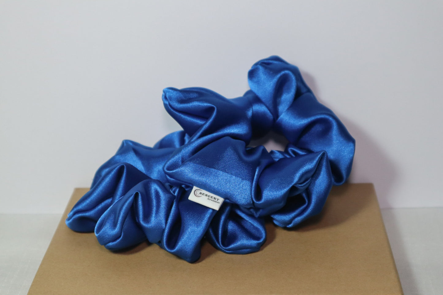 Royal Blue Satin Deluxe Scrunchie