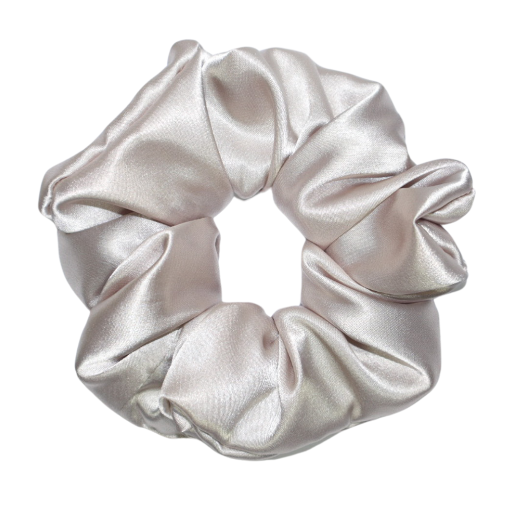 Satin Scrunchie in the colour Ivory / White